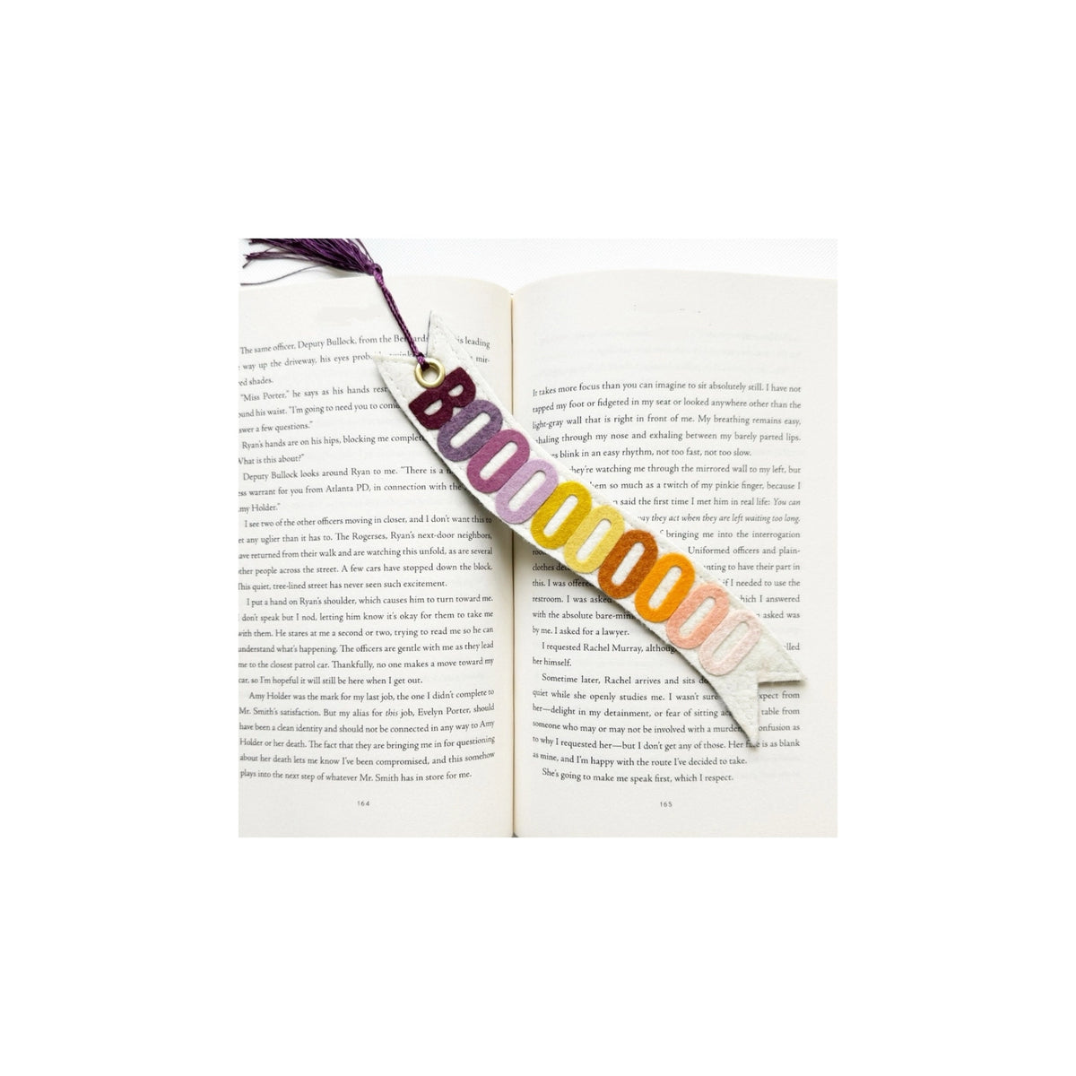 Halloween Boo Felt Bookmark