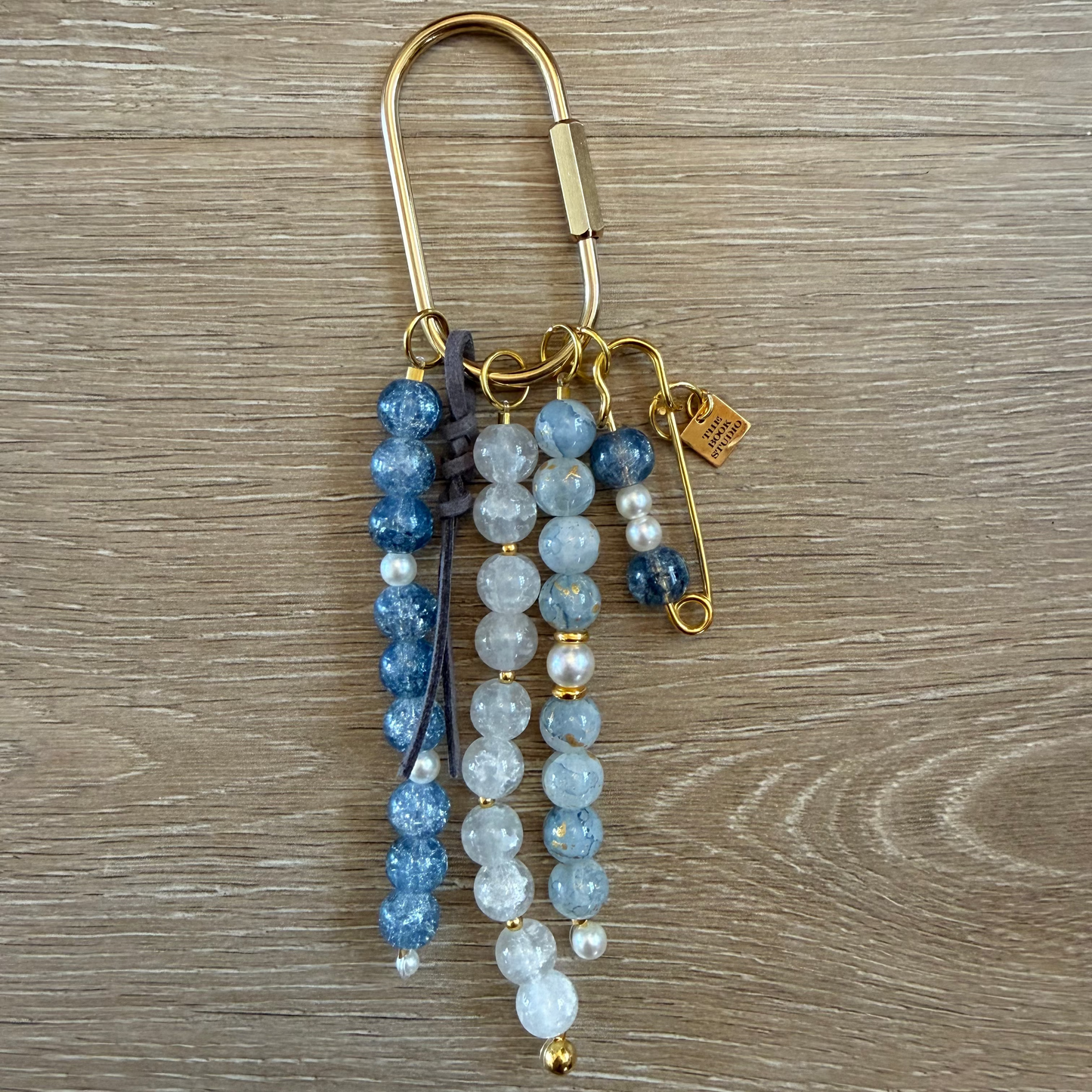Carry Charm | Denim + Pearl