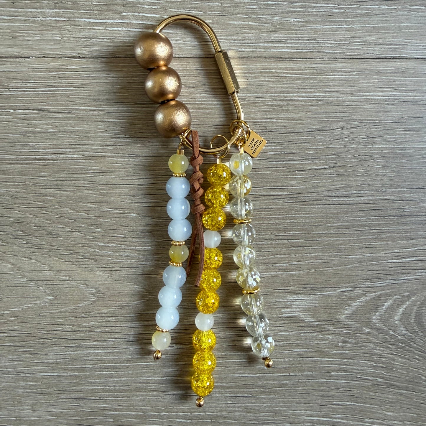 Carry Charm | Citrine + Cream