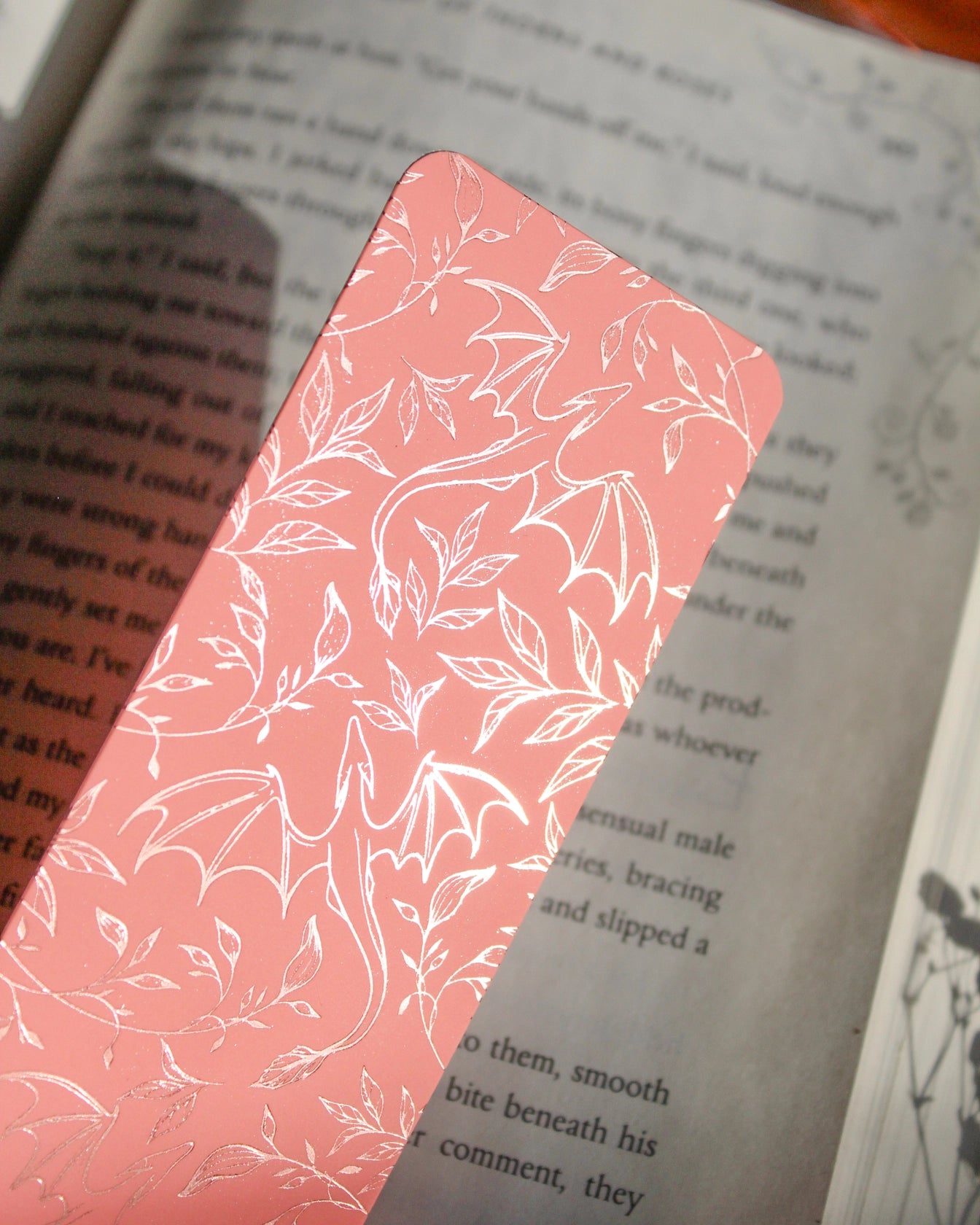 Floral Dragons Foil Bookmark