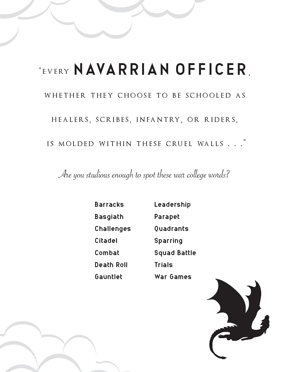 Fourth Wing: The Official Word Search Book