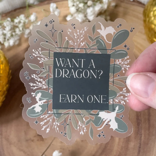 Want A Dragon? Earn One Sticker