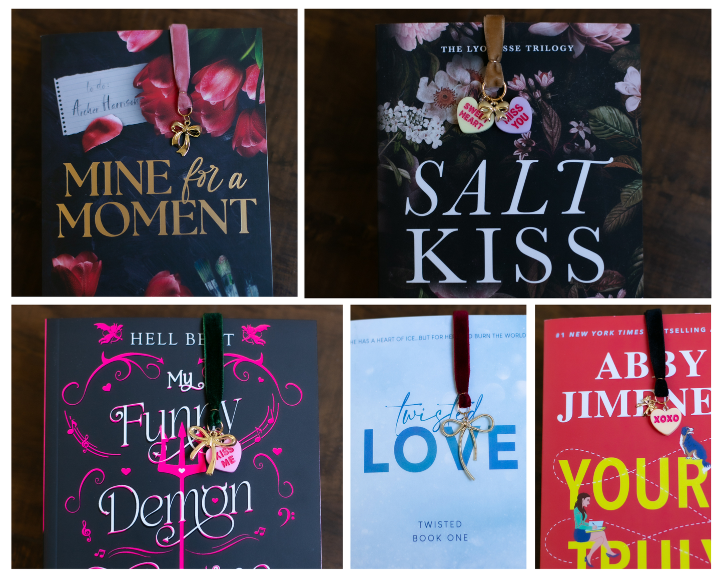 Custom Handmade Velvet Ribbon Bookmark – Valentine’s Day