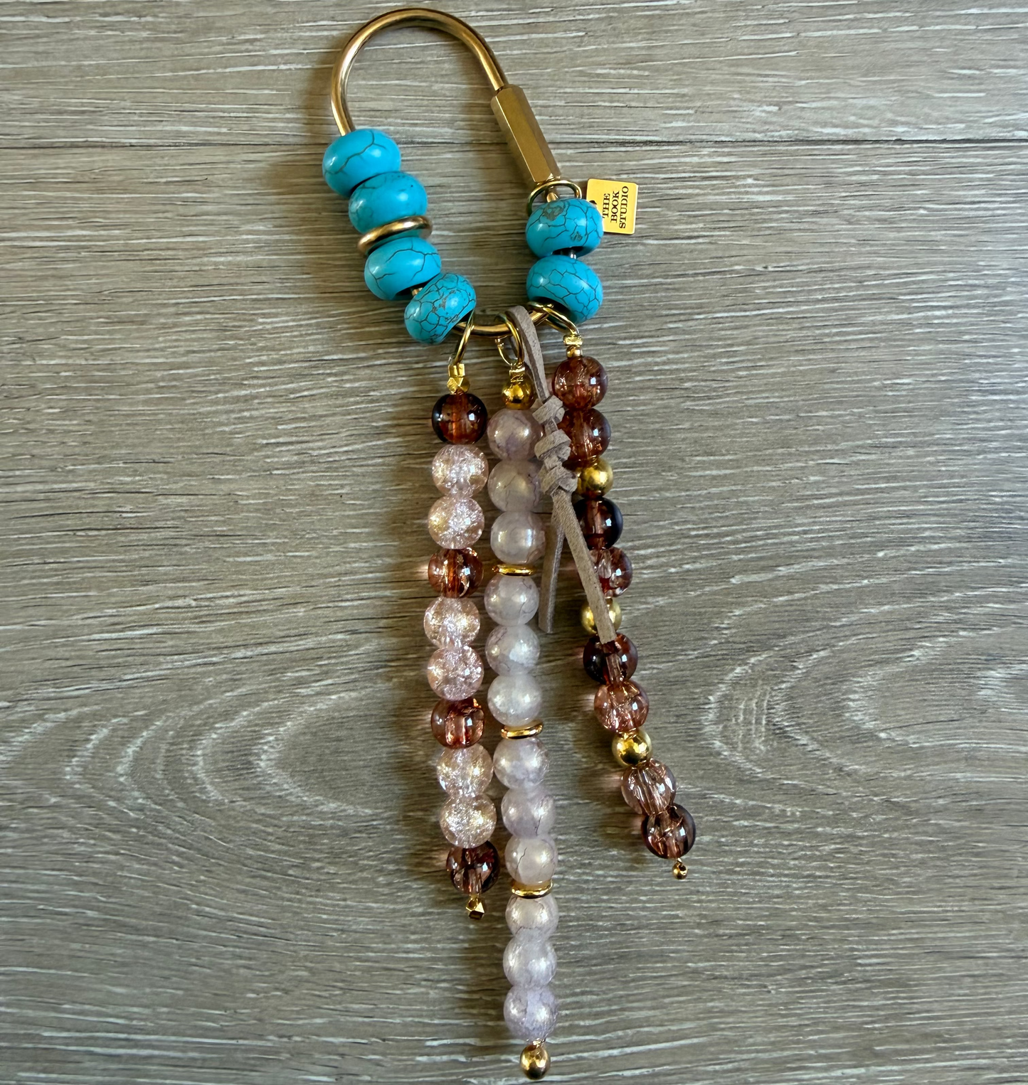 Carry Charm | Turquoise + Champagne