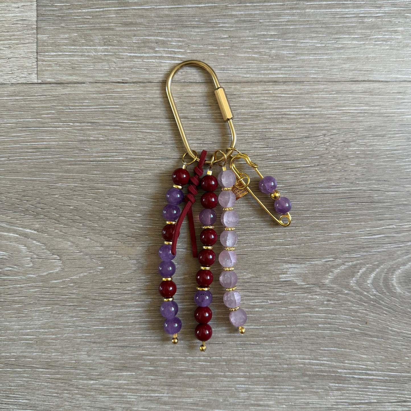 Carry Charm | Cranberry + Amethyst
