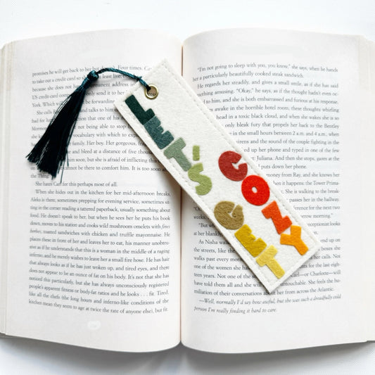 Let's Get Cozy Felt Bookmark